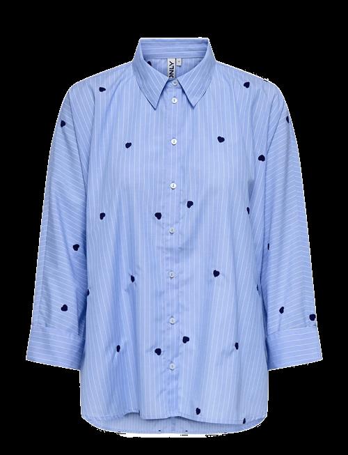 ONLY | Onlnew Lina Grace Str Emb Shirt Noos Wvn | L
