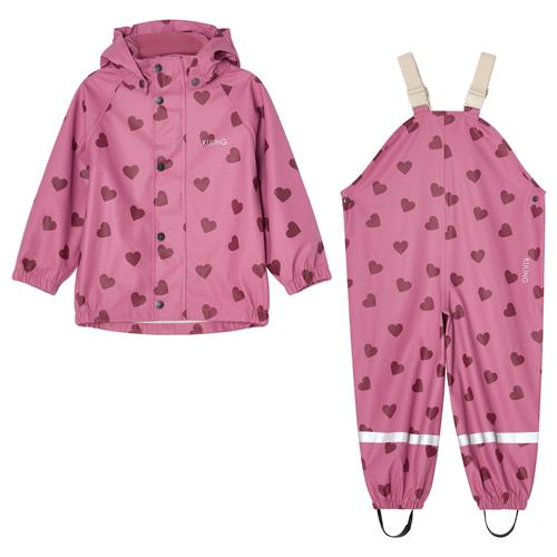 Kuling San Marino Uforet Regnsæt Mauve Hearts  86/92 cm  Lilla  86/92 cm  Drenge, Piger