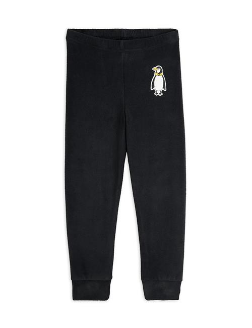 Mini Rodini Penguin Bukser I Mikrofleece Black  Black 116/122 cm  Sort  116/122 cm  Drenge, Piger