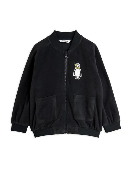Mini Rodini Penguin Mikrofleece-jakke Black  Black 80/86 cm  Sort  80/86 cm  Drenge, Piger