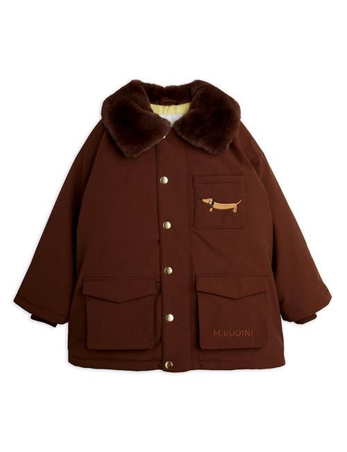 Mini Rodini Parka Med Krave Af Kunstpels Brown  Brown 140/146 cm  Brun  140/146 cm  Drenge, Piger
