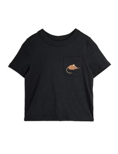 Mini Rodini Elephant Shrew T-shirt Black  Black 80/86 cm  Sort  80/86 cm  Drenge, Piger