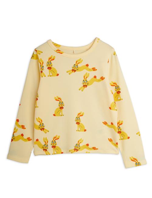 Mini Rodini Rabbit T-shirt Med Lange Ærmer Yellow  Yellow 68/74 cm  Gul  68/74 cm  Drenge, Piger