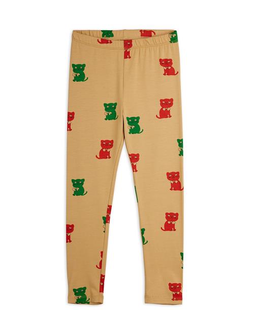 Mini Rodini Kittens Leggings Beige  Beige 116/122 cm  Beige  116/122 cm  Drenge, Piger