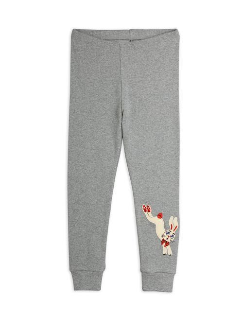 Mini Rodini Rabbit Leggings Grey Melange  Grey Melange 68/74 cm  Grå  68/74 cm  Drenge, Piger