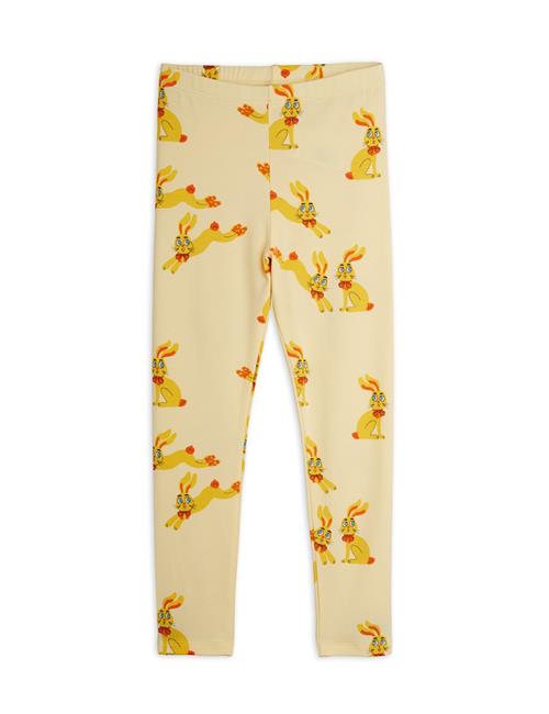 Mini Rodini Rabbit Leggings Yellow  Yellow 104/110 cm  Gul  104/110 cm  Drenge, Piger
