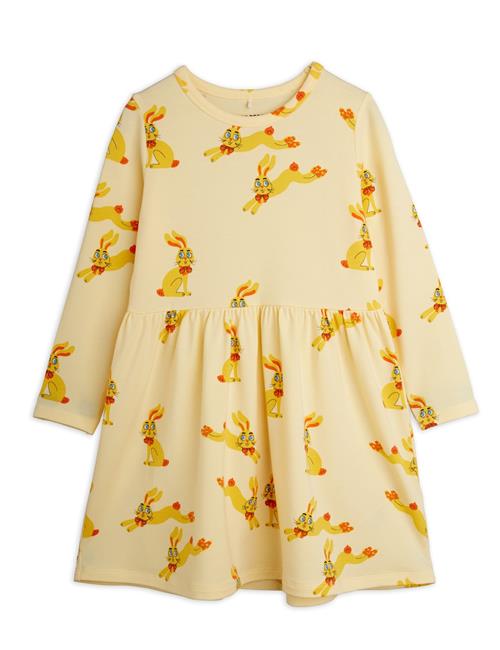 Mini Rodini Rabbit Kjole Med Lange Ærmer Yellow  Yellow 140/146 cm  Gul  140/146 cm  Drenge, Piger