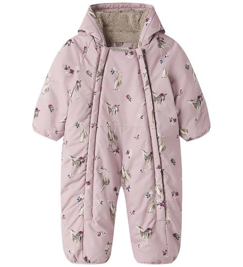 Name It Flyverdragt - NbfSnow05 - Violet Ice m. Print