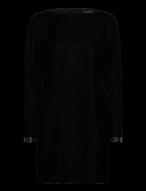 Lauren Ralph Lauren | Beaded-Trim Velvet Cocktail Dress | 40