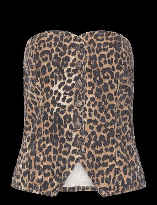 Mango | Leopard-Print Corset Top | S