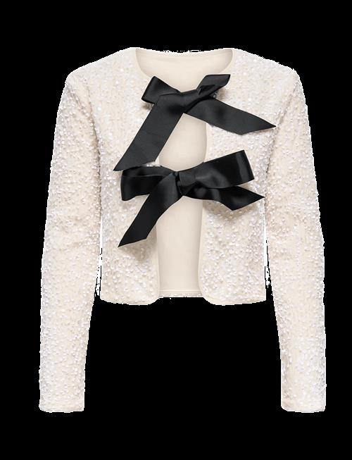 ONLY | Onlanika Sequins Ls Bow Top Wvn Cs | M