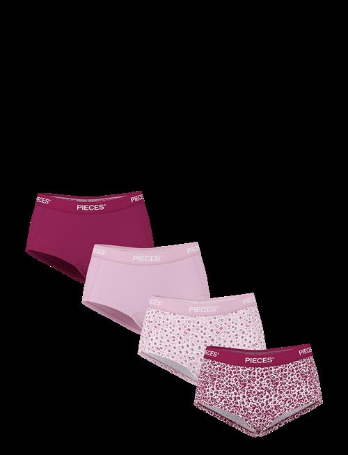 Pieces | Pclogo Lady 4 Pack Aop/Solid Noos Bc | XS
