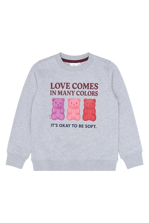 The New Vivi Hættetrøje Light Grey Melange  Light Grey Melange 7-8 Y  Grå  7-8 år  Piger