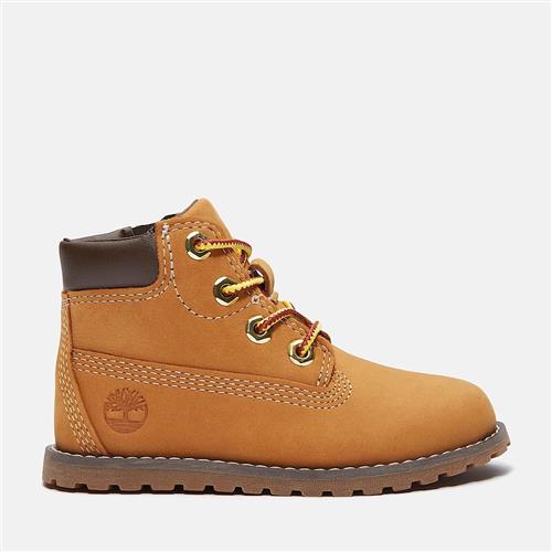 Timberland Pokey Pine Mid Lace Up With Zip Boot Wheat Wheat 29 EU  Brun  29 EU  Drenge, Piger