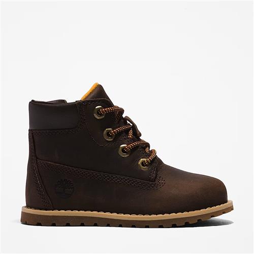 Timberland Pokey Pine Mid Lace Up With Zip Boot Dark Brown Dark Brown 25 EU  Brun  25 EU  Drenge, Piger