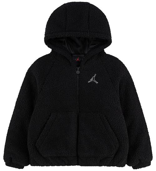 Jordan Fleecejakke - Teddy - Sort m. Logo