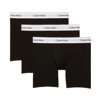 Calvin Klein 3P Icon Cotton Boxer Briefs Sort/Hvid bomuld Small Herre