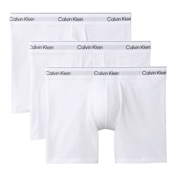 Calvin Klein 3P Icon Cotton Boxer Briefs Hvid bomuld Large Herre