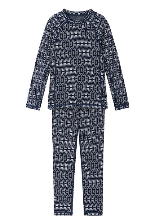 Reima Taival Undertøjssæt I Uld Navy  Navy 130 cm  Blå  130 cm  Drenge, Piger