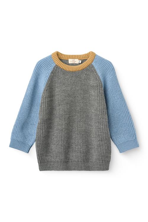 Copenhagen Colors Merino Rib Knitted Blouse Grey Melange Comb-98 cm  Grå  98 cm  Drenge