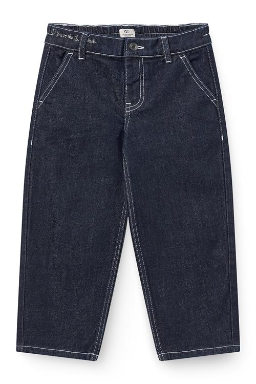 Copenhagen Colors Organic Balloon Denim Pants W. Hearts Back Pockets Raw Denim-122 cm  Blå  122 cm  Piger