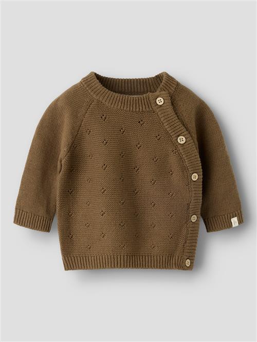 Lil’ Atelier Nbnlaguna Ls Wrap Knit Lil Teak Teak 68 cm  Brun  68 cm  Drenge, Piger