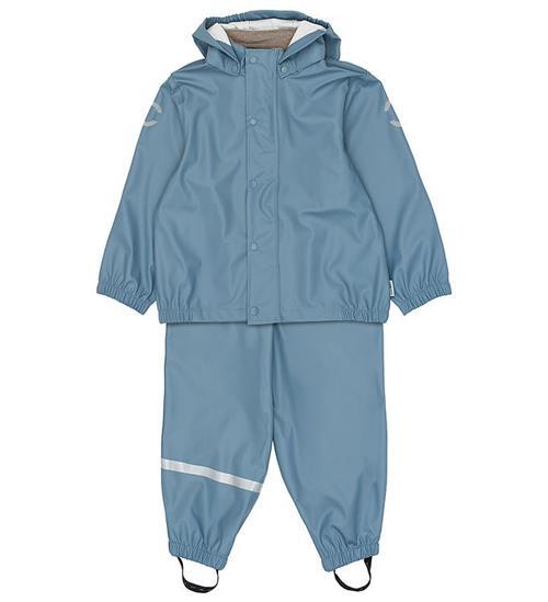 Mikk-Line Regntøj m. Seler - PU - Recycled - Blue Mirage