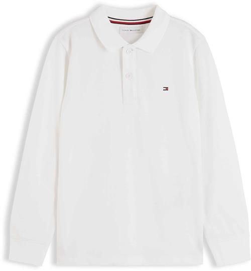 Tommy Hilfiger Langærmet Polo White  White 12 Y  Hvid  12 år  Drenge, Piger