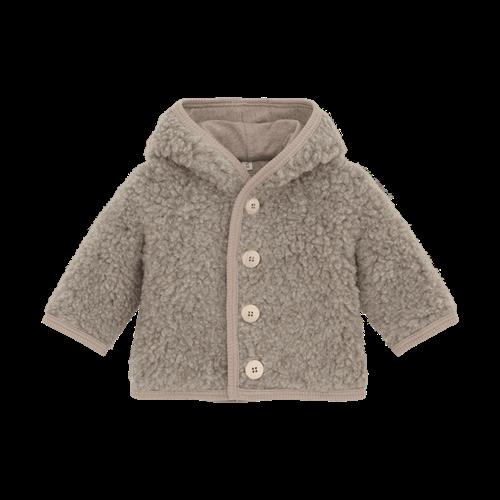 Huttelihut Teddyjakke I Uld Camel Melange  Camel Melange-92 cm  Brun  92 cm