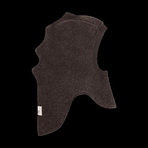 Huttelihut Balaclava Af Uld Dark Brown Melange  Dark Brown Melange-52 cm  Brun  52 cm