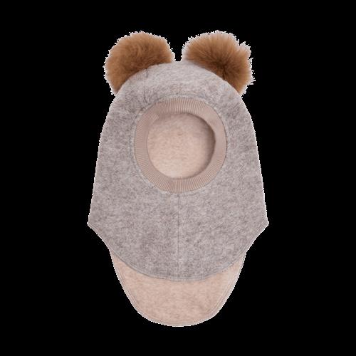 Huttelihut Balaclava Af Uld Camel Melange  Camel Melange-48 cm  Brun  48 cm