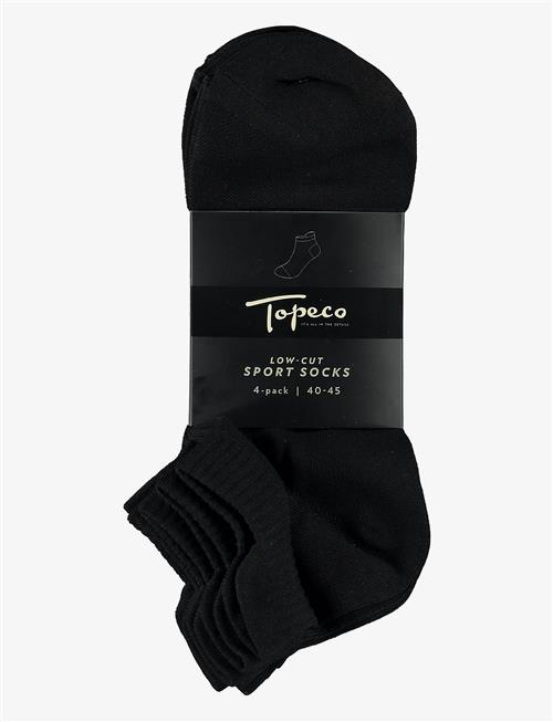 TOPECO | Sport Socks, Low-Cut 4-P, White 40/45 | 40-45