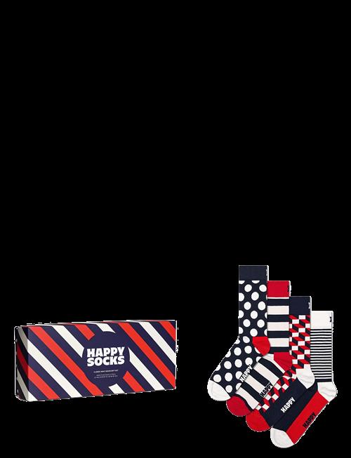 Happy Socks | 4-Pack Classic Navy Socks Gift Set | 41-46