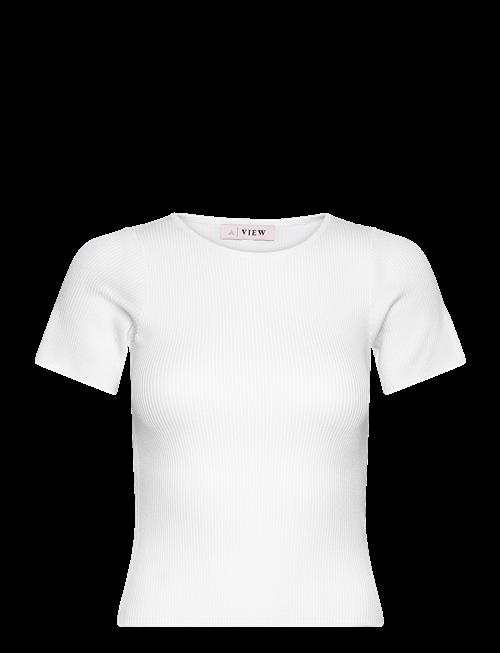 A-View | Rib Knit Short Sleeve Top | M