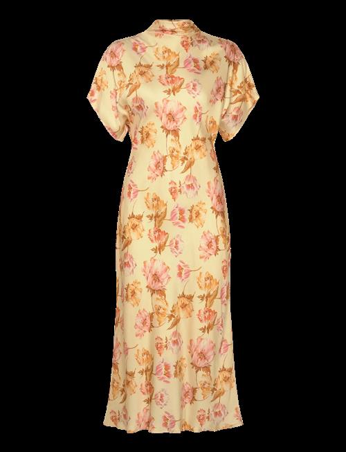 Malina | Alivia Short Sleeve Satin Midi Dress | XL