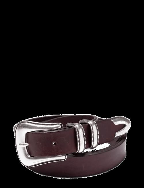 Nudie Jeans | Western Silver Belt Dark Brown | 80