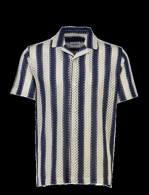 Lindbergh | Bold Striped Resort Shirt S/S | M