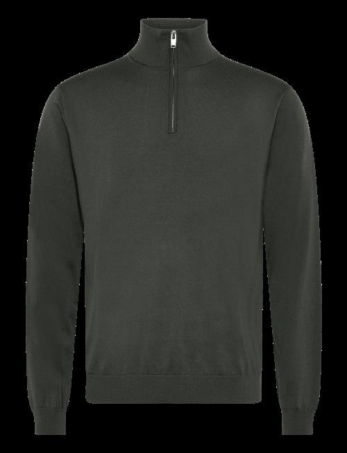 Lindbergh Black | 100 Merino Half Zip Knit | L