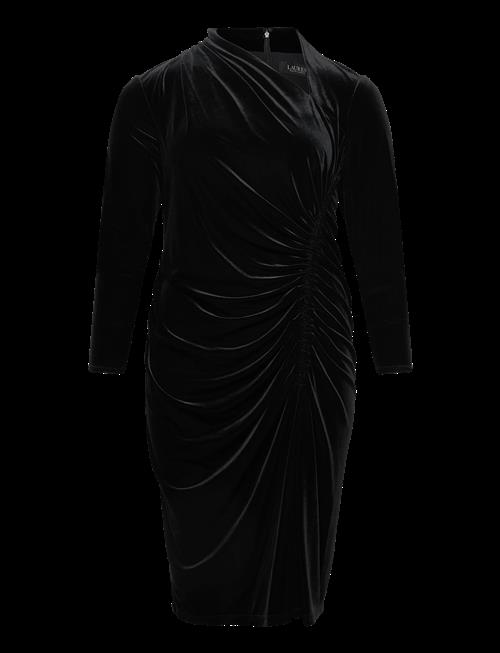 Lauren Women | Ruched Velvet Asymmetrical Dress | 48