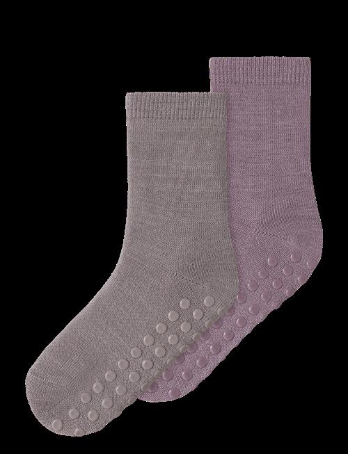 name it | Nmfwak Wo/Bl 2P Sock W/Non Skid | 25-27