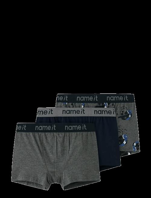 name it | Nkmboxer 3P Dark Grey Mel Skull Noos | 134-140