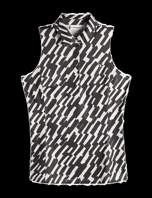 J. Lindeberg | Dena Print Sleeveless Polo | XS
