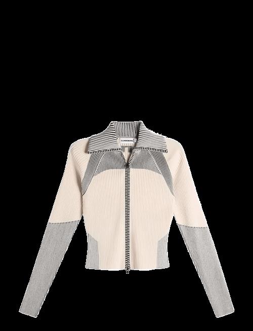 J. Lindeberg | Terri Contrast Rib Zip Sweater | L