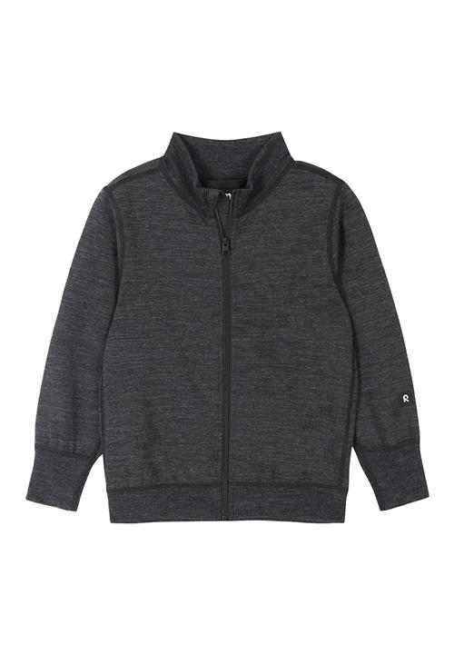 Reima Mahin Uldtrøje Black Melange  Black Melange 104 cm  Grå  104 cm  Drenge, Piger