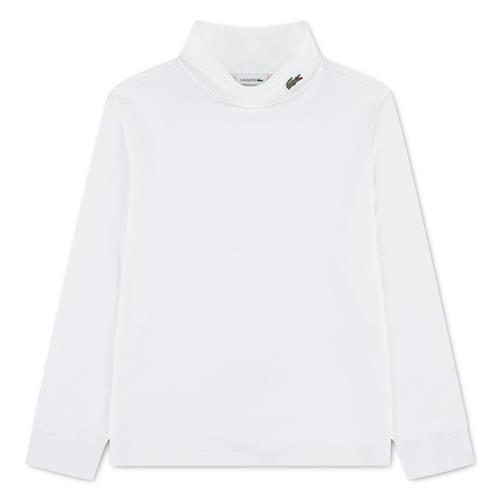 Lacoste T-shirt Med Rullekrave Blanc  Blanc 110 cm  Hvid  110 cm  Drenge