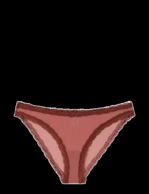 Understatement Underwear | Mesh Lace Trim Bikini Briefs | L