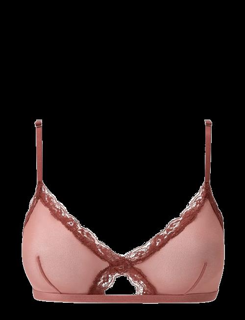 Understatement Underwear | Mesh Lace Trim Triangle Bralette | L