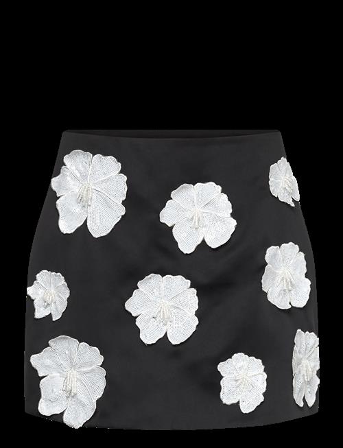 ROTATE | Satin Flower Mini Skirt | 36