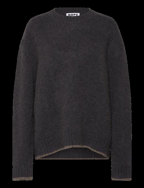 Hope | Box Sweater Blue Brown Melange Yak-50 | 44