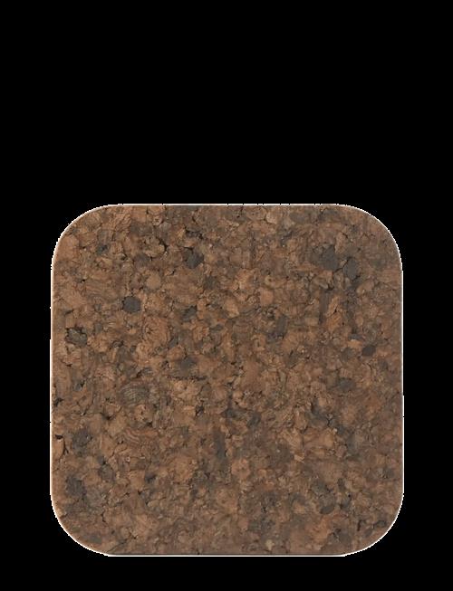 Liga | Smoked Cork Square Coaster Set Of 4, 10Cm | 10X10CM